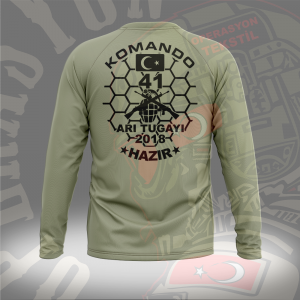 41`İNCİ KOMANDO TUGAY KOMUTANLIĞI ARI TUGAYI UZUN KOLLU TİŞÖRT